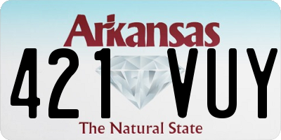 AR license plate 421VUY