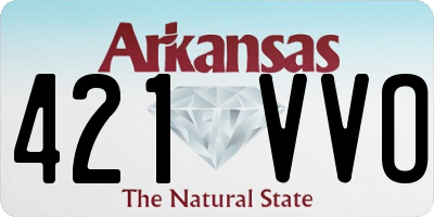 AR license plate 421VVO