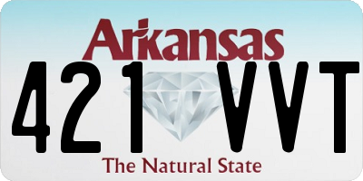 AR license plate 421VVT