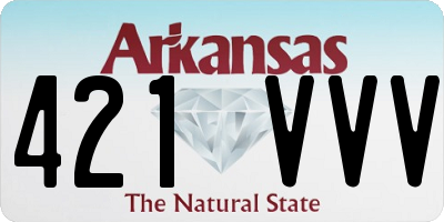 AR license plate 421VVV