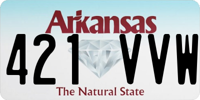 AR license plate 421VVW
