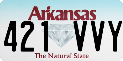 AR license plate 421VVY