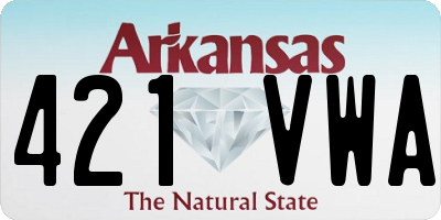 AR license plate 421VWA