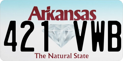 AR license plate 421VWB