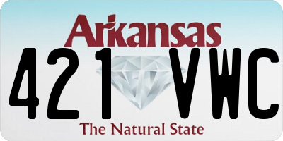 AR license plate 421VWC