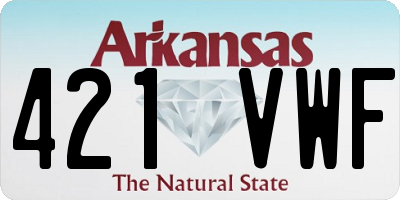 AR license plate 421VWF