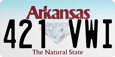AR license plate 421VWI
