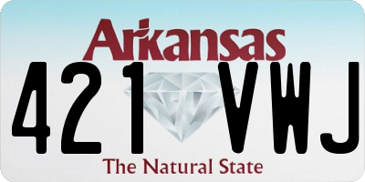 AR license plate 421VWJ