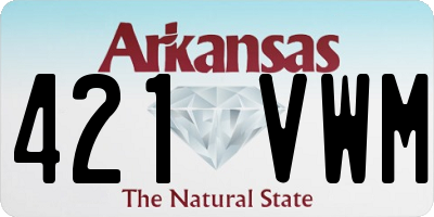 AR license plate 421VWM
