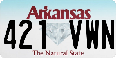 AR license plate 421VWN