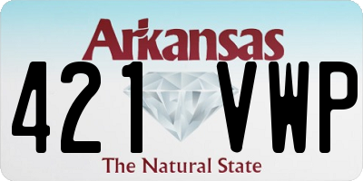 AR license plate 421VWP