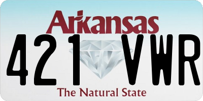 AR license plate 421VWR