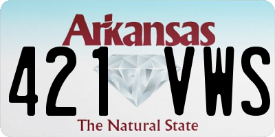 AR license plate 421VWS