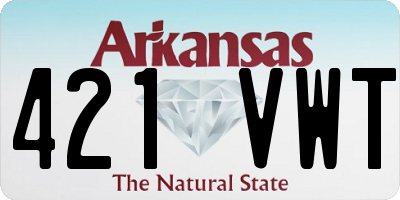 AR license plate 421VWT