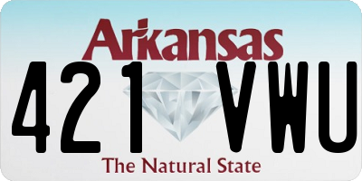 AR license plate 421VWU
