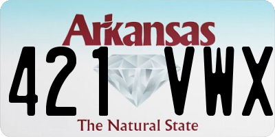AR license plate 421VWX