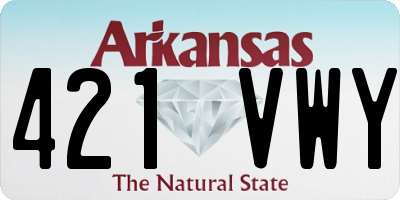 AR license plate 421VWY
