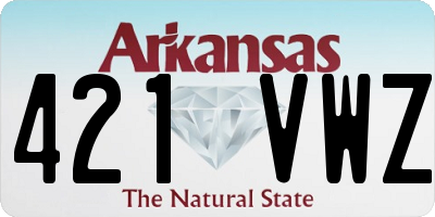 AR license plate 421VWZ
