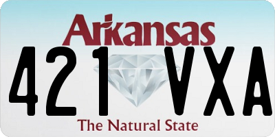 AR license plate 421VXA