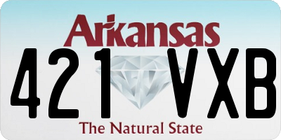 AR license plate 421VXB