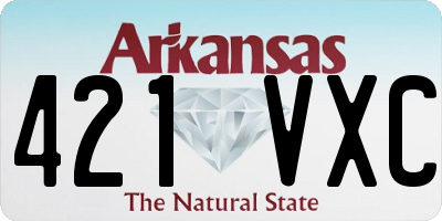 AR license plate 421VXC