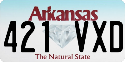 AR license plate 421VXD