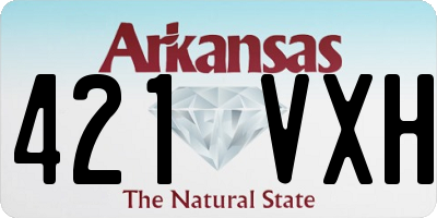 AR license plate 421VXH