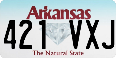 AR license plate 421VXJ