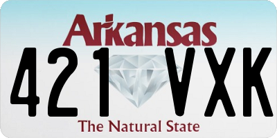 AR license plate 421VXK
