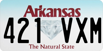 AR license plate 421VXM