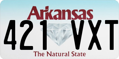 AR license plate 421VXT