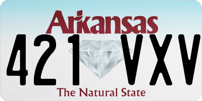 AR license plate 421VXV