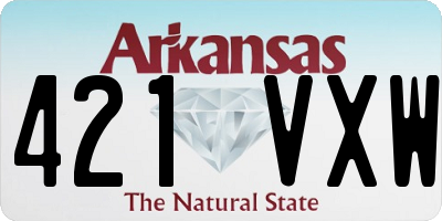 AR license plate 421VXW