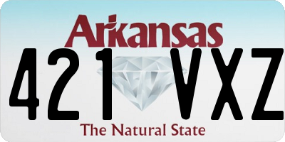 AR license plate 421VXZ