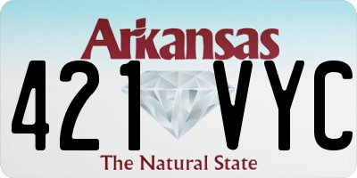 AR license plate 421VYC