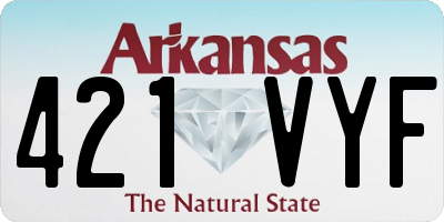 AR license plate 421VYF