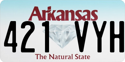 AR license plate 421VYH