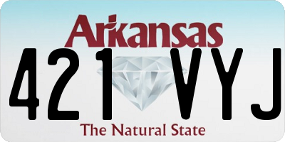 AR license plate 421VYJ