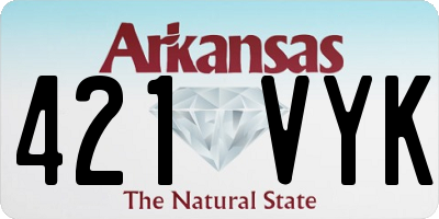 AR license plate 421VYK