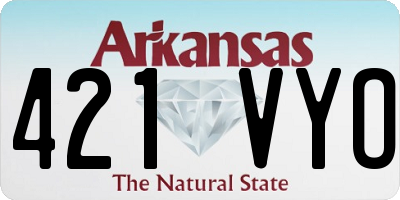AR license plate 421VYO