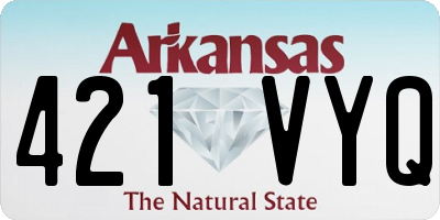 AR license plate 421VYQ