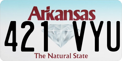 AR license plate 421VYU