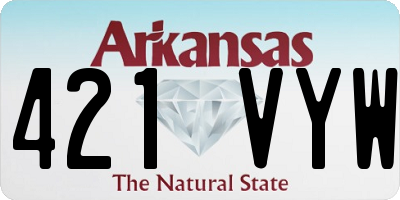 AR license plate 421VYW