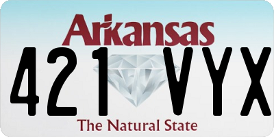 AR license plate 421VYX