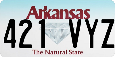 AR license plate 421VYZ