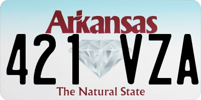 AR license plate 421VZA