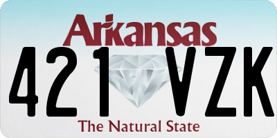 AR license plate 421VZK