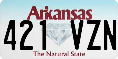 AR license plate 421VZN