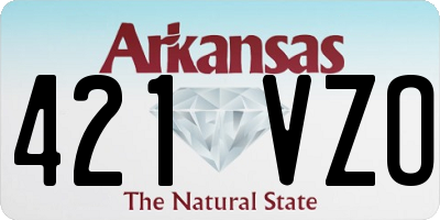 AR license plate 421VZO