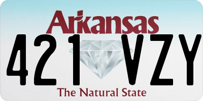 AR license plate 421VZY